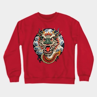 Japanese Dragon Retro Cartoon Crewneck Sweatshirt